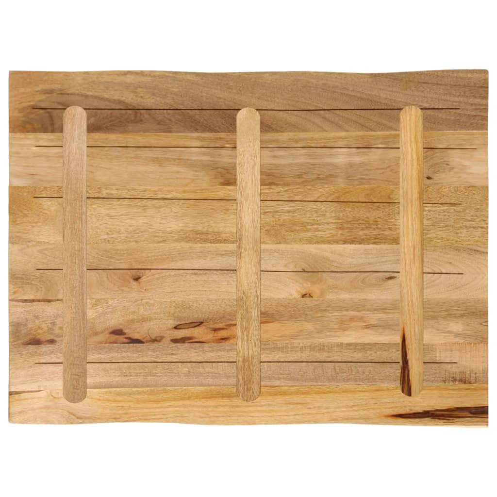 Dessus de table bord vivant 90x60x3,8 cm bois de manguier brut - XIOS