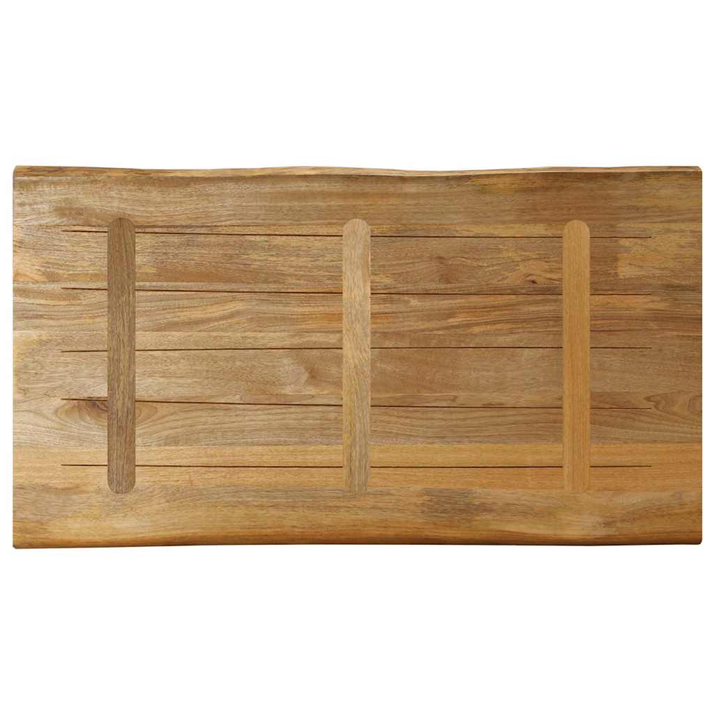 Dessus de table bord vivant 100x60x3,8 cm bois de manguier brut - XIOS