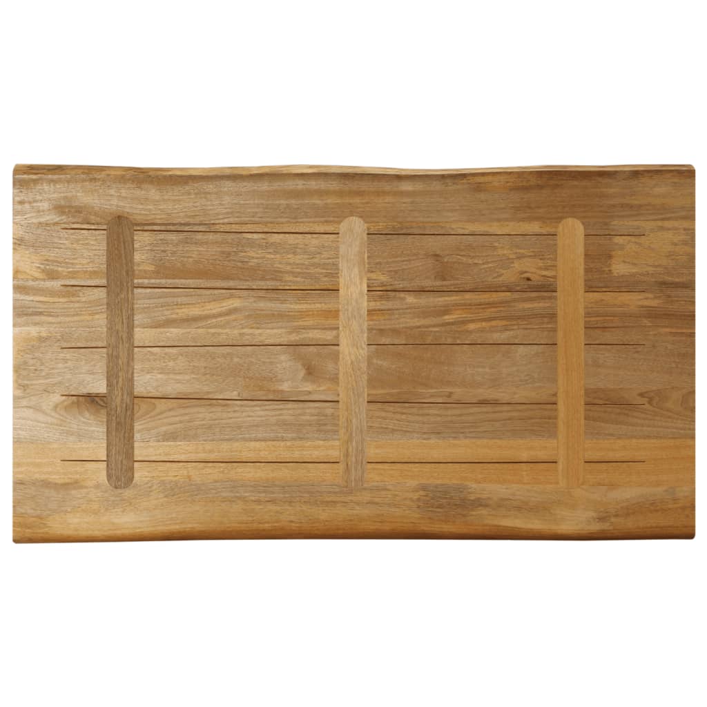 Dessus de table bord vivant 110x60x3,8 cm bois de manguier brut - XIOS