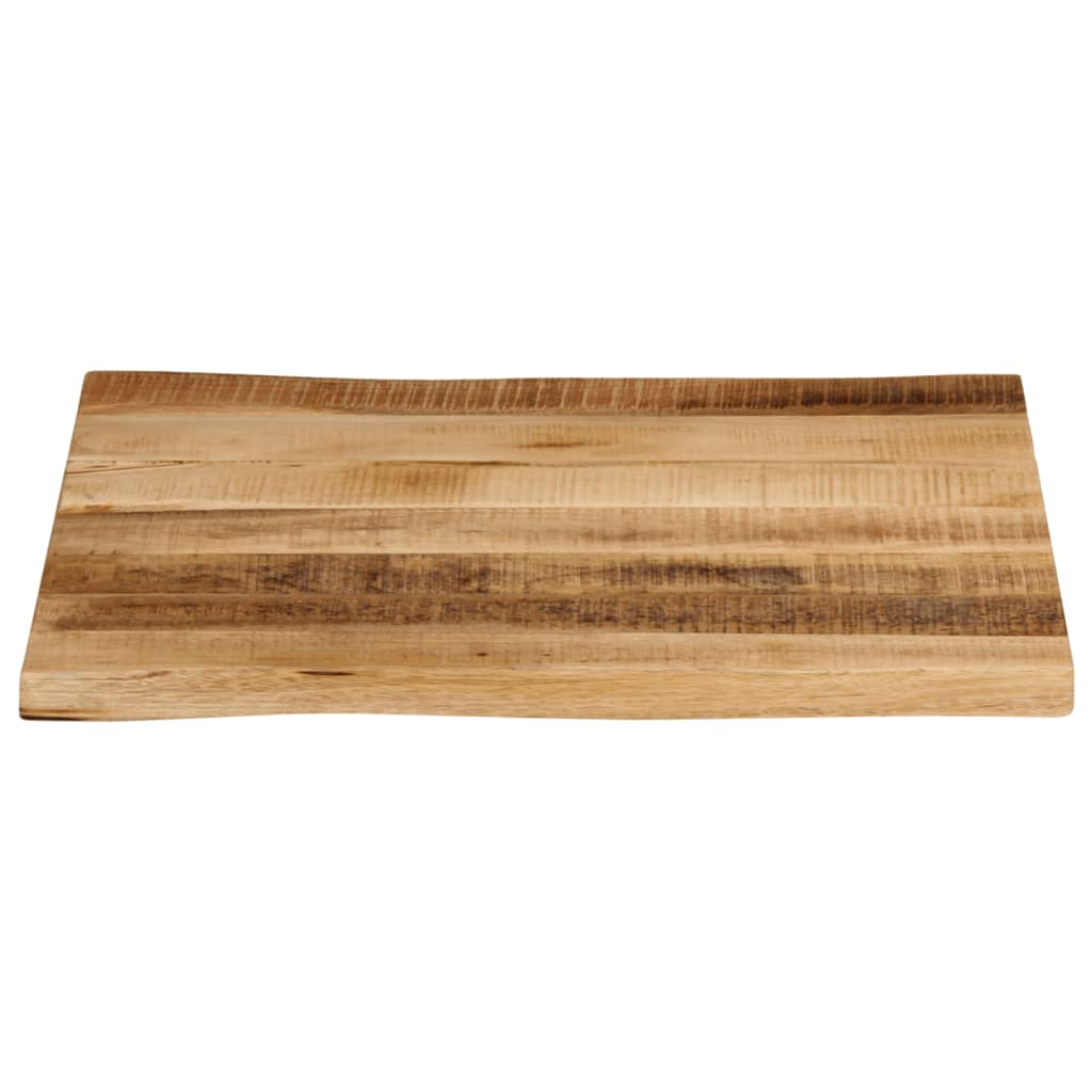 Dessus de table bord vivant 80x80x3,8 cm bois de manguier brut - XIOS