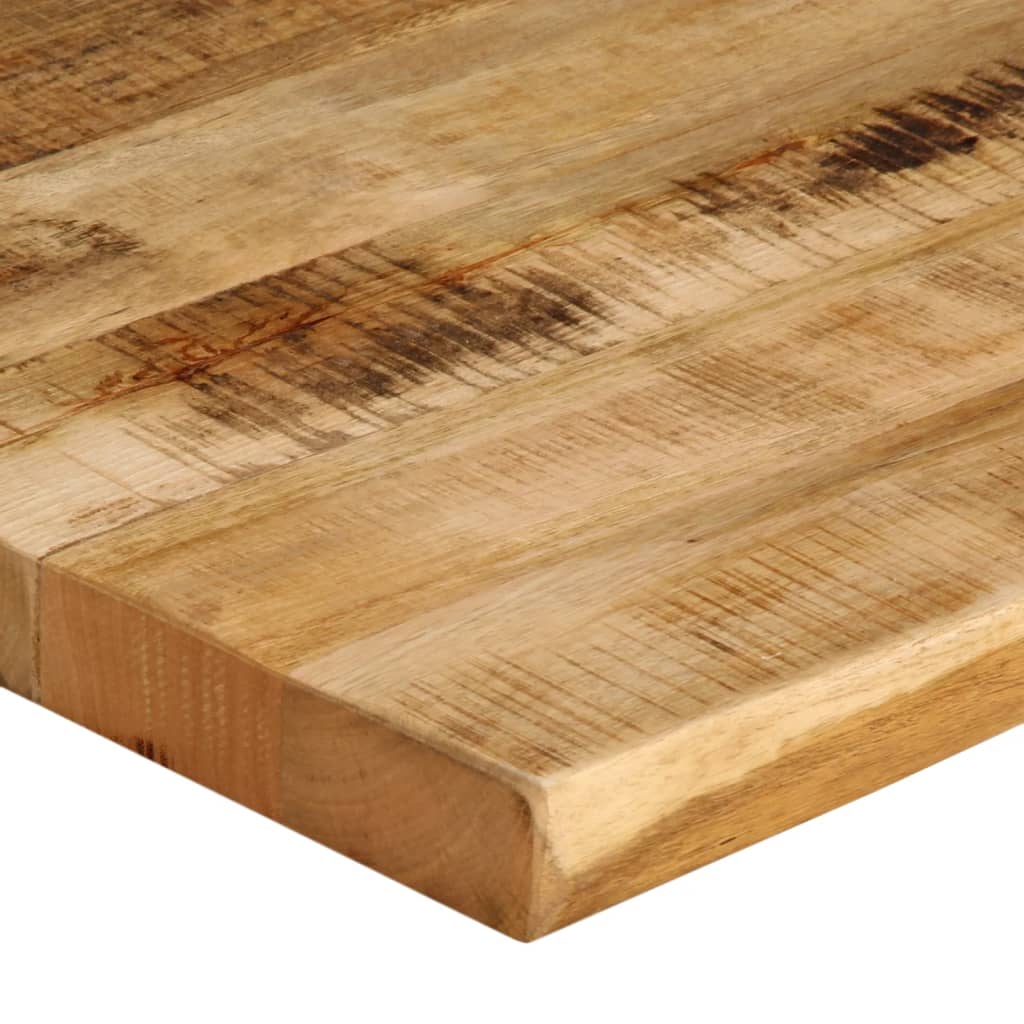 Dessus de table bord vivant 80x80x3,8 cm bois de manguier brut - XIOS