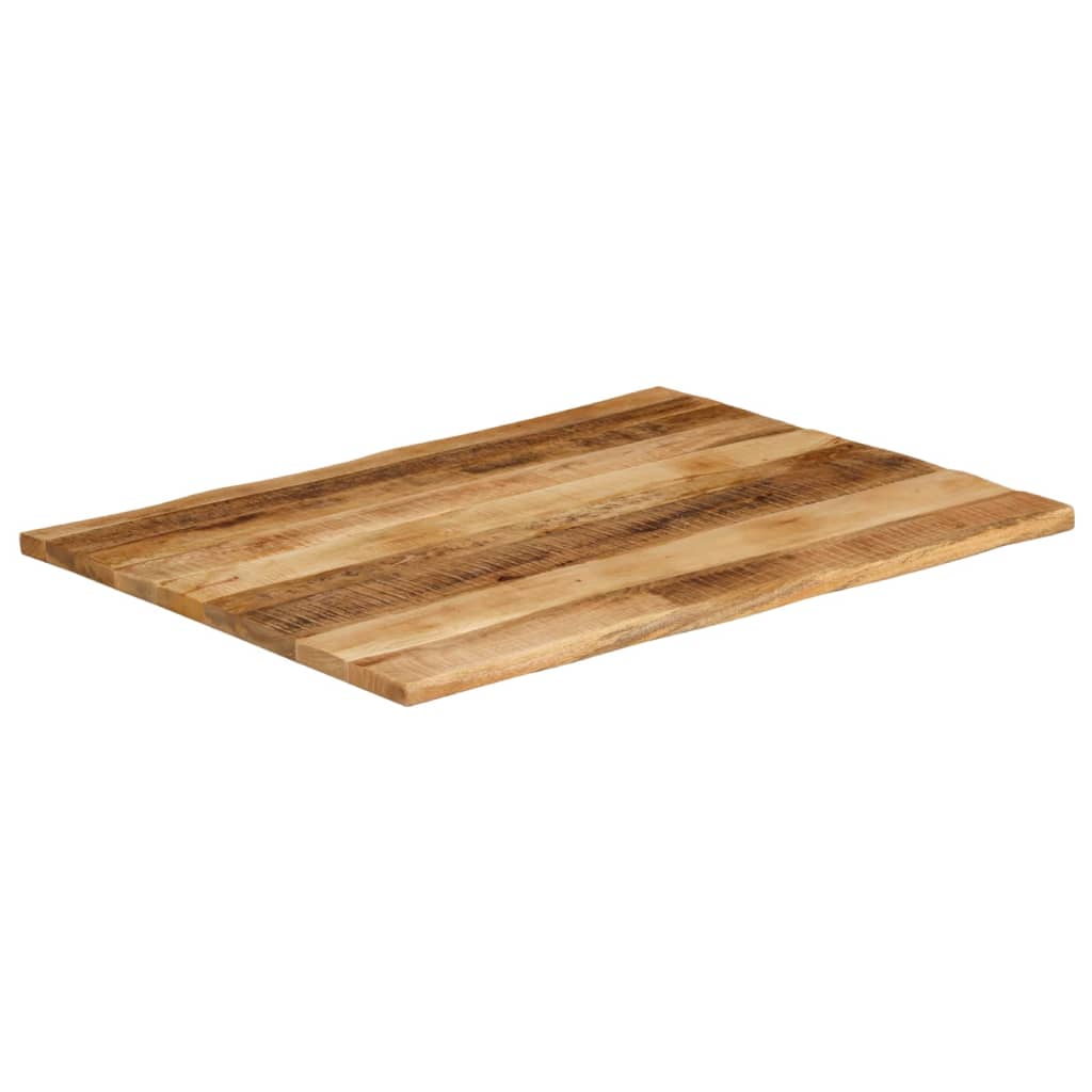 Dessus de table bord vivant 100x80x3,8 cm bois de manguier brut - XIOS