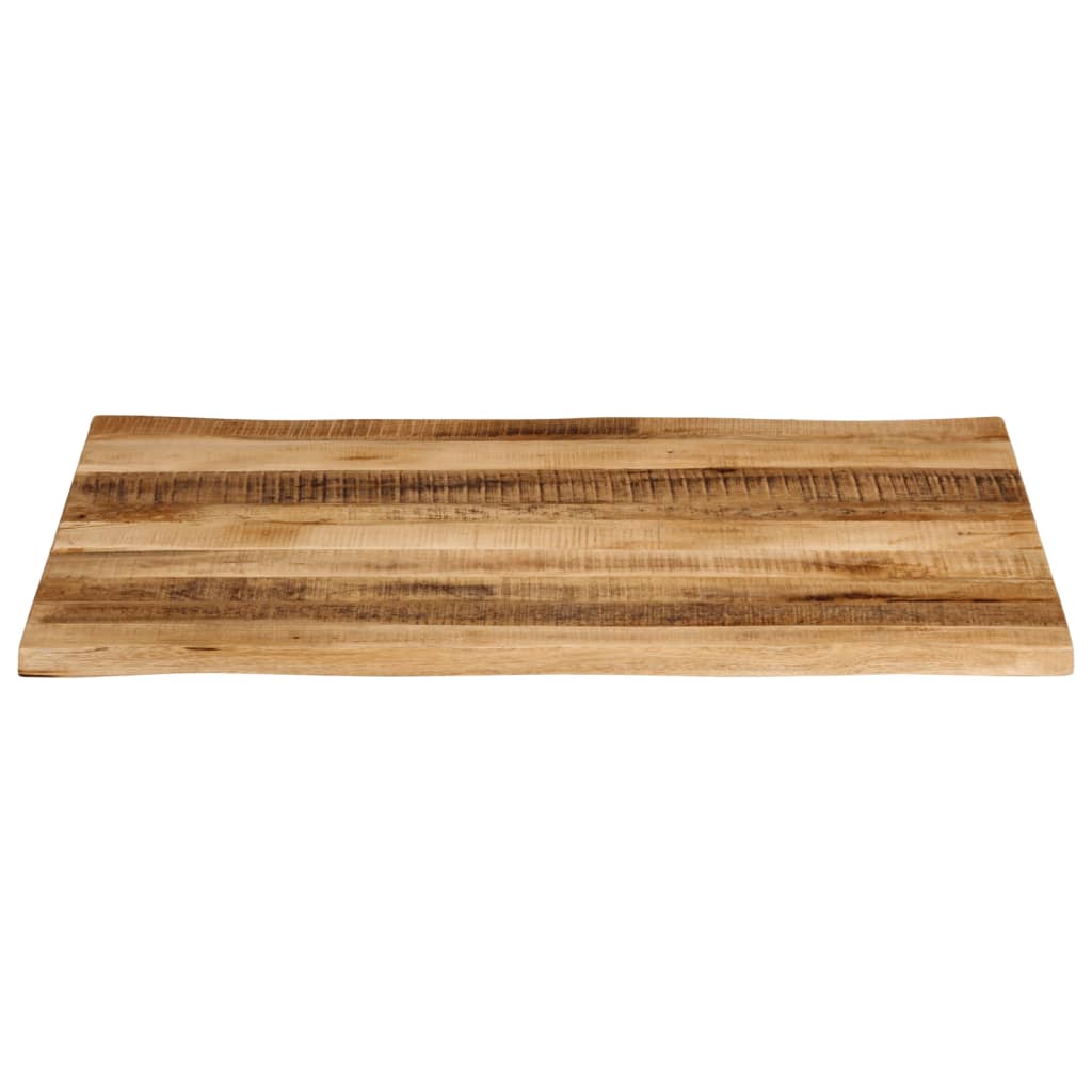 Dessus de table bord vivant 100x80x3,8 cm bois de manguier brut - XIOS