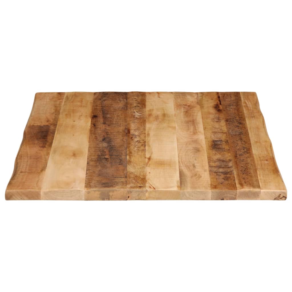 Dessus de table bord vivant 100x80x3,8 cm bois de manguier brut - XIOS