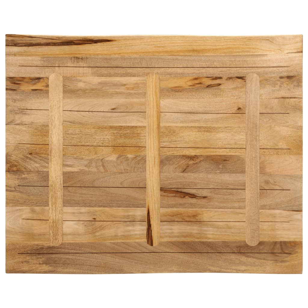 Dessus de table bord vivant 100x80x3,8 cm bois de manguier brut - XIOS
