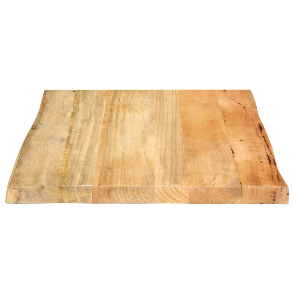 Dessus de table 40x40x3,8 cm bord vivant bois massif manguier - XIOS