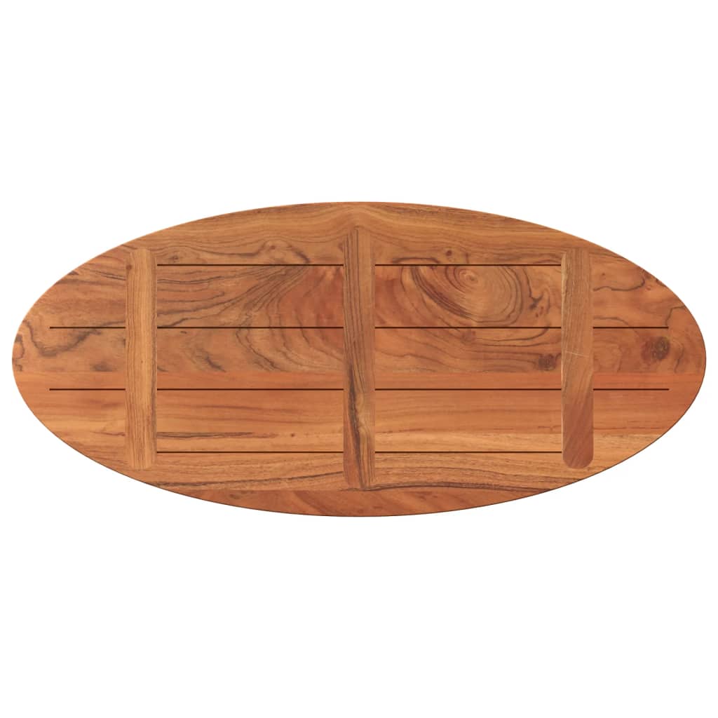 Dessus de table 110x40x3,8 cm ovale bois massif d'acacia - XIOS
