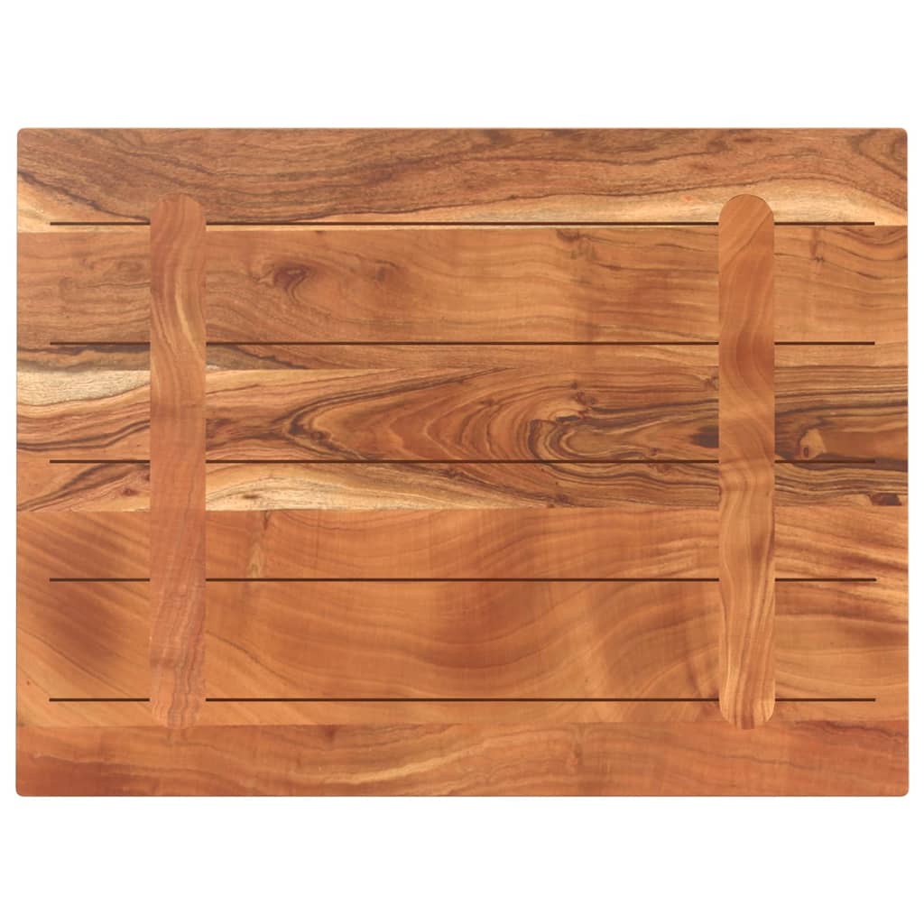 Dessus de table 70x60x2,5 cm rectangulaire bois massif d'acacia - XIOS
