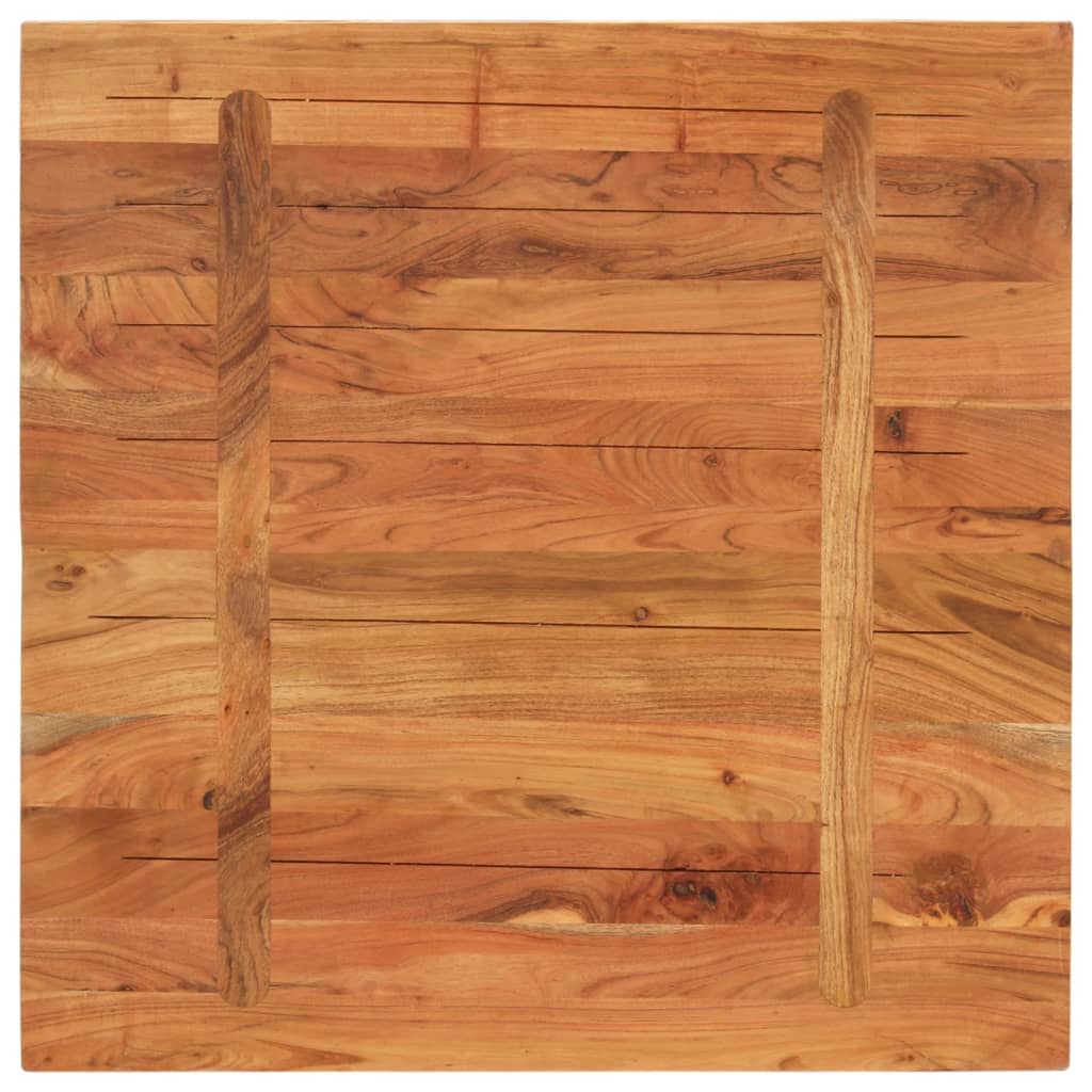 Dessus de table 90x90x2,5 cm carré bois massif d'acacia