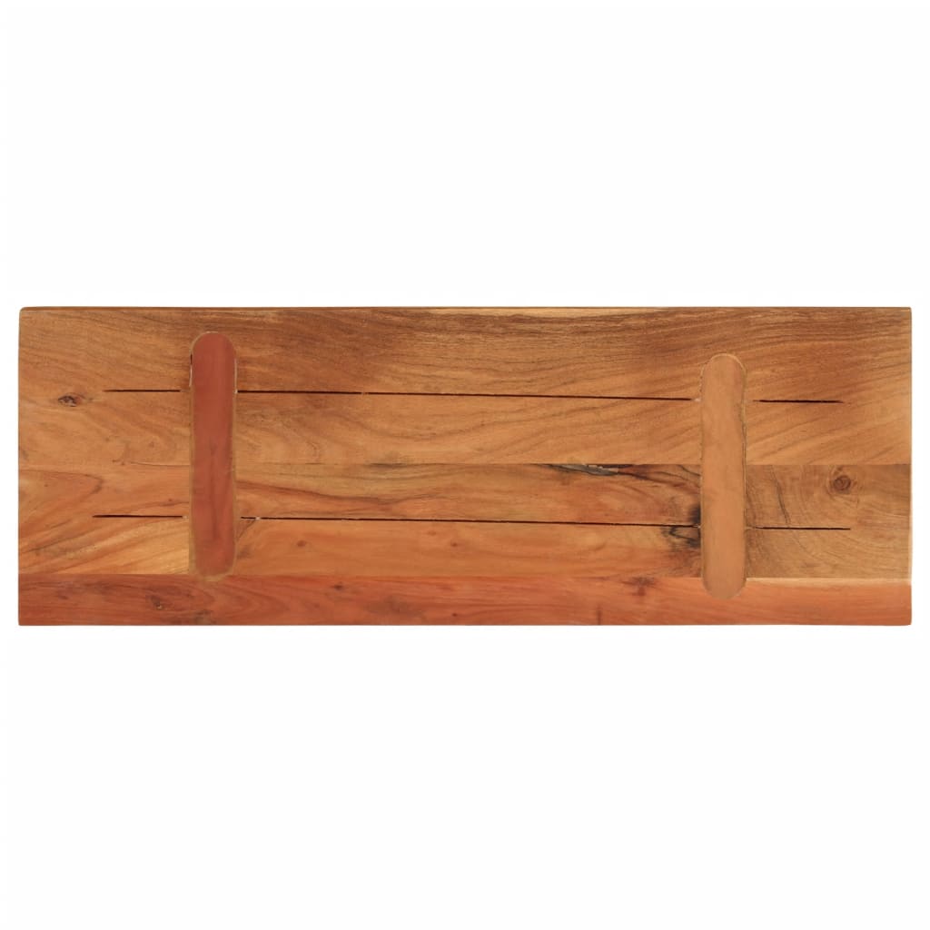 Dessus de table 80x20x3,8 cm rectangulaire bois massif d'acacia - XIOS