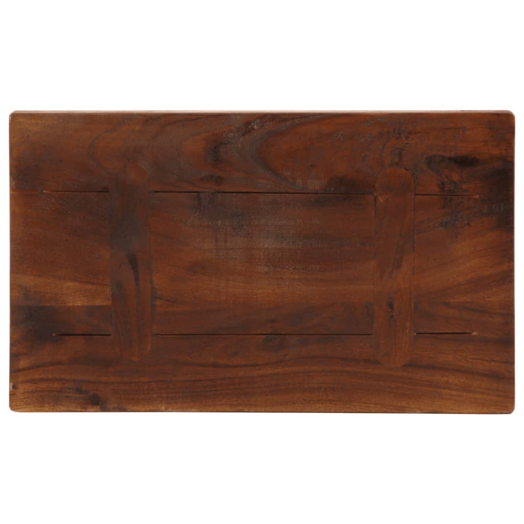 Dessus de table 50x20x2,5 cm rectangulaire bois massif récupéré - XIOS