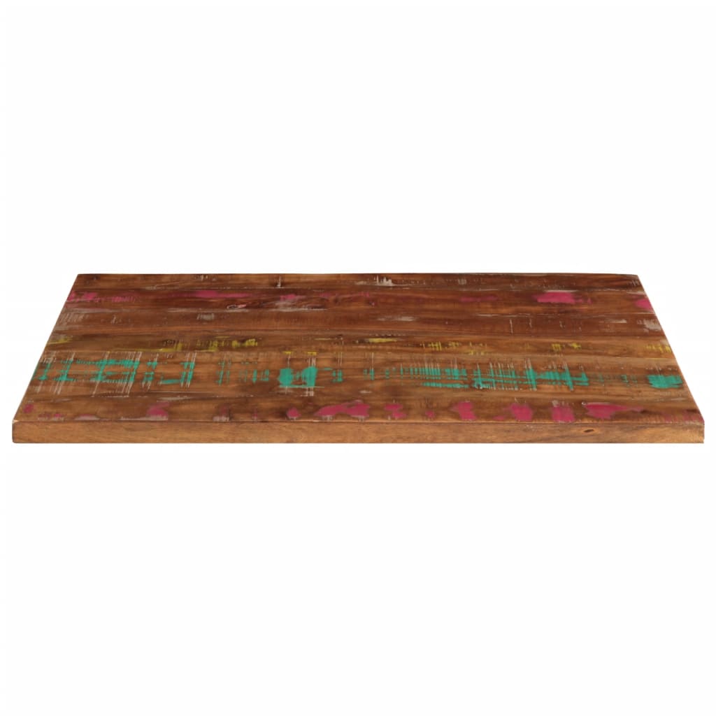 Dessus de table 80x70x2,5 cm rectangulaire bois massif récupéré - XIOS