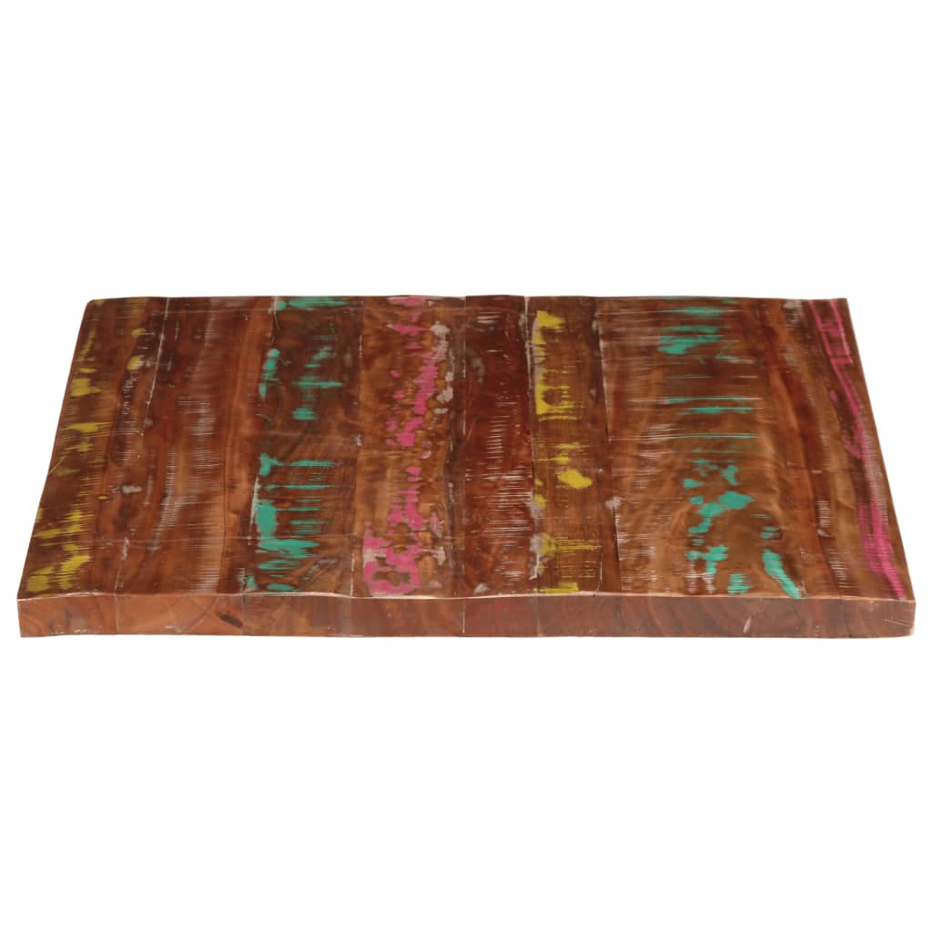 Dessus de table 90x80x2,5 cm rectangulaire bois massif récupéré - XIOS