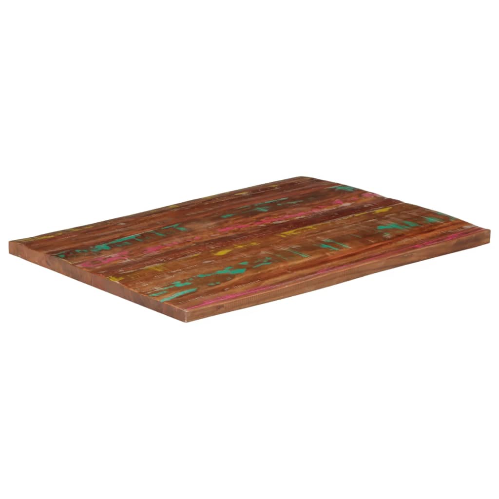 Dessus de table 100x80x2,5cm rectangulaire bois massif récupéré - XIOS