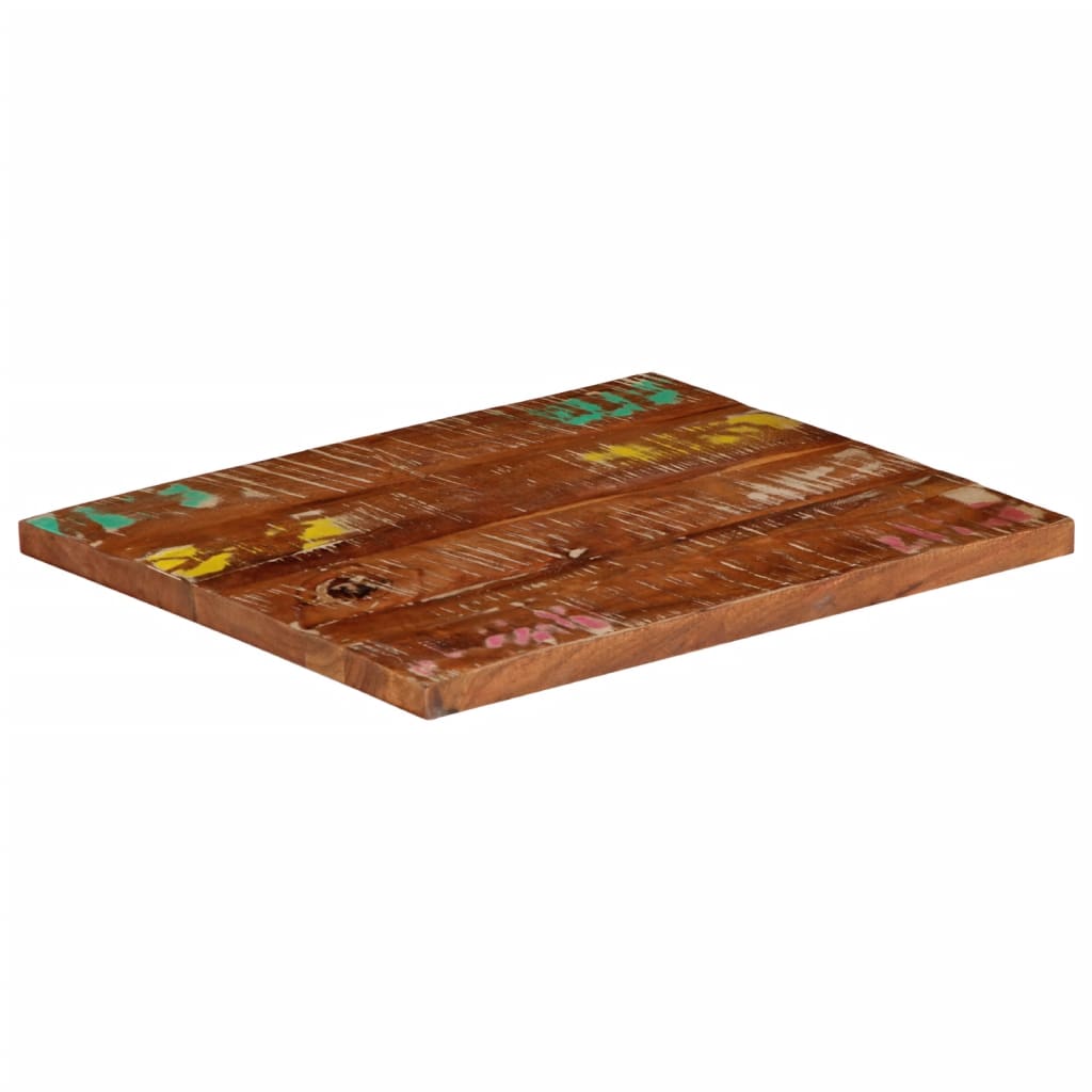 Dessus de table 60x50x3,8 cm rectangulaire bois massif récupéré - XIOS
