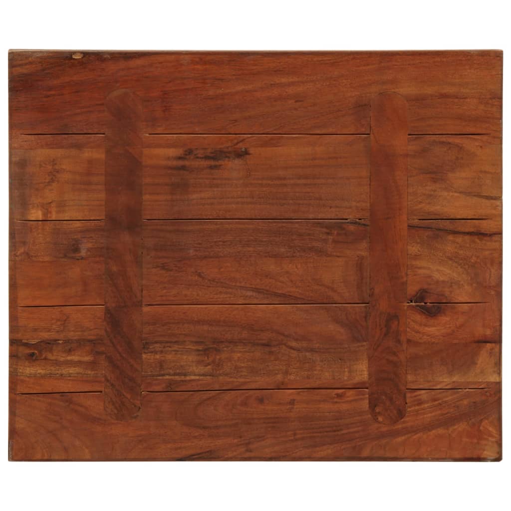 Dessus de table 60x50x3,8 cm rectangulaire bois massif récupéré - XIOS