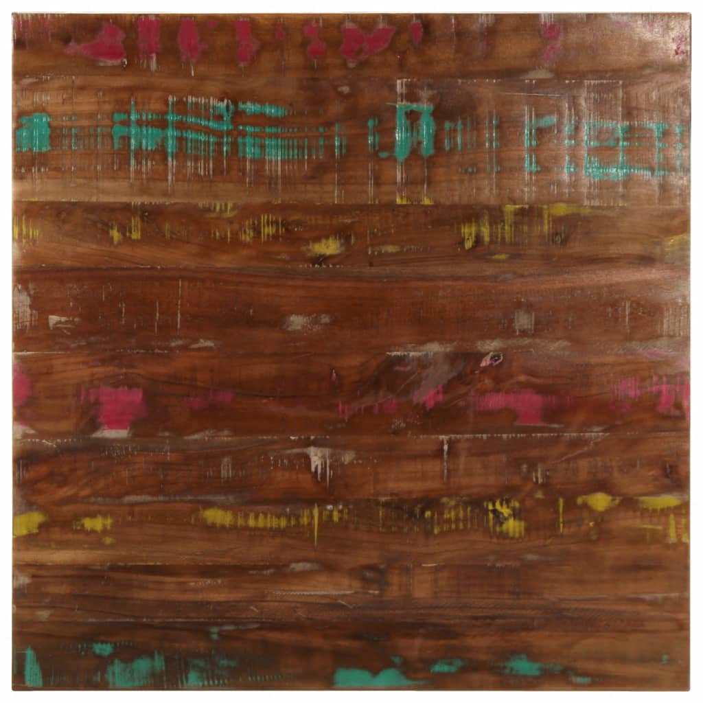 Dessus de table 80x80x3,8 cm carré bois massif de récupération - XIOS