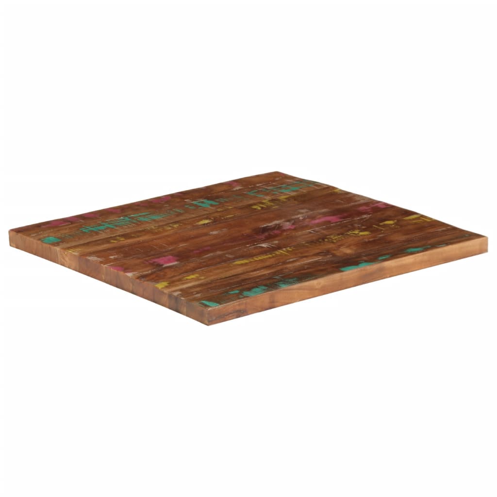 Dessus de table 80x80x3,8 cm carré bois massif de récupération - XIOS