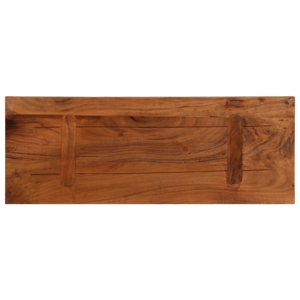 Dessus de table 80x40x2,5 cm rectangulaire bois massif récupéré - XIOS