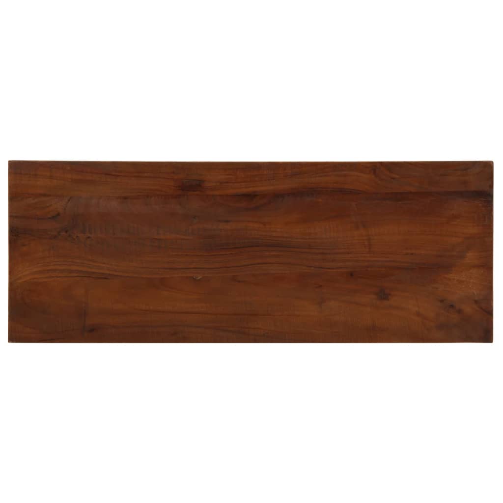 Dessus de table 80x30x3,8 cm rectangulaire bois massif récupéré - XIOS