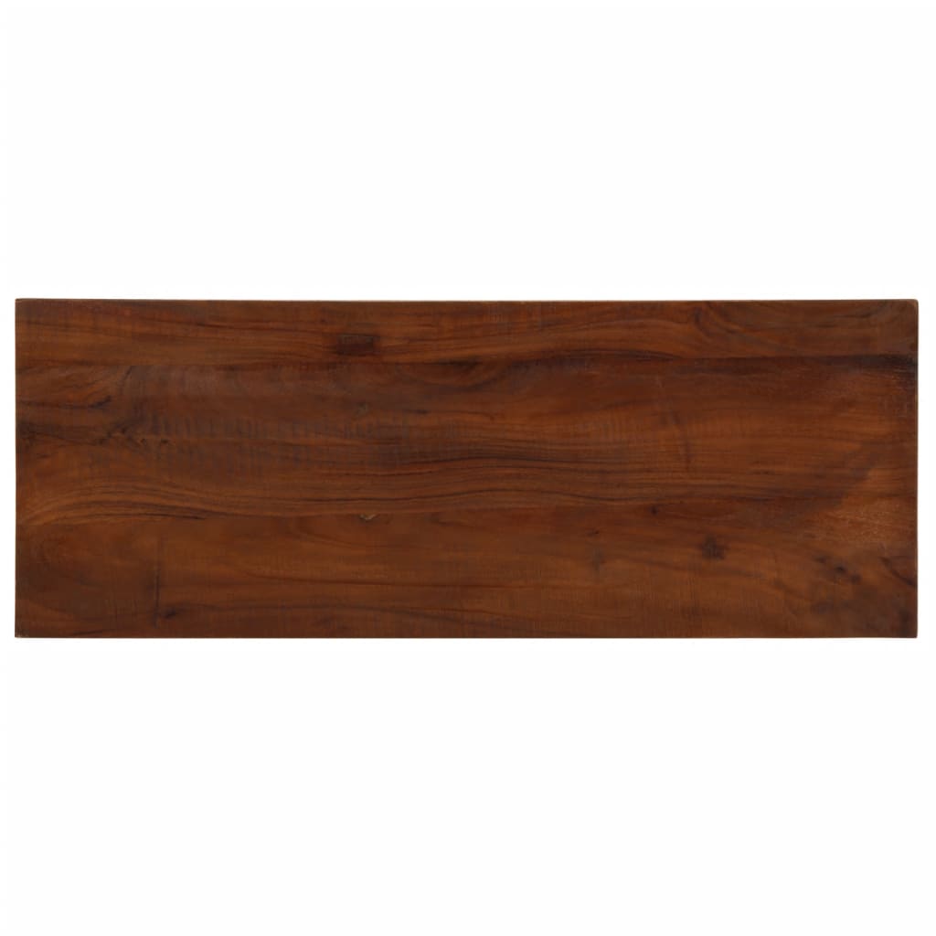 Dessus de table 90x30x3,8 cm rectangulaire bois massif récupéré - XIOS