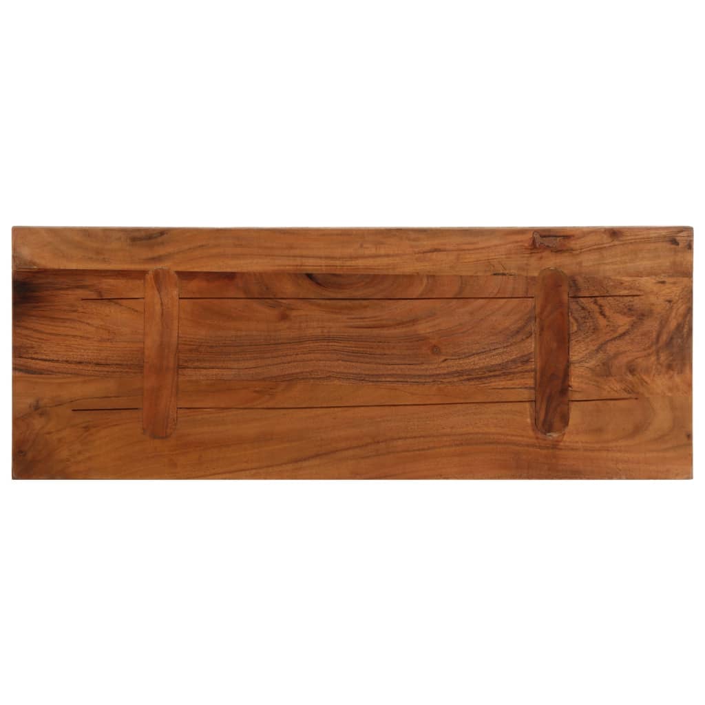Dessus de table 90x30x3,8 cm rectangulaire bois massif récupéré - XIOS