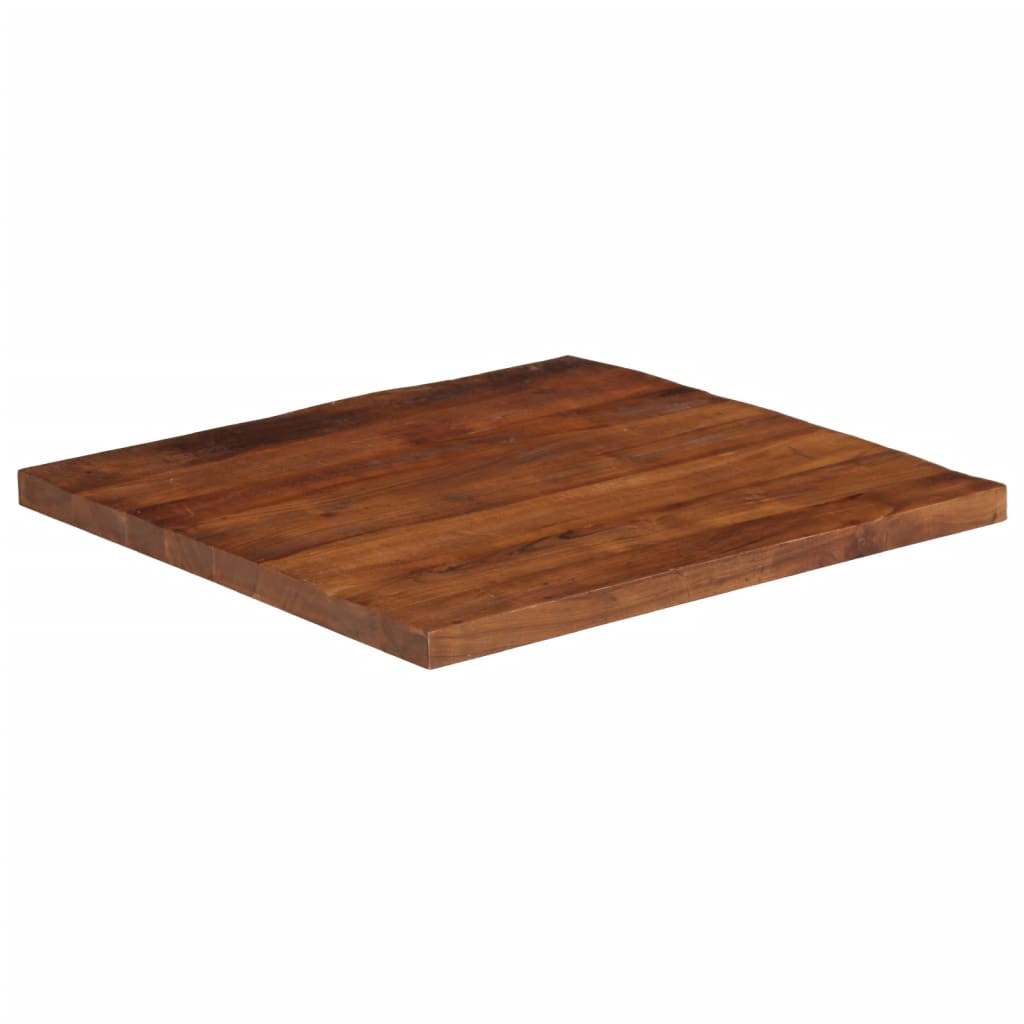 Dessus de table 70x70x3,8 cm carré bois massif de récupération