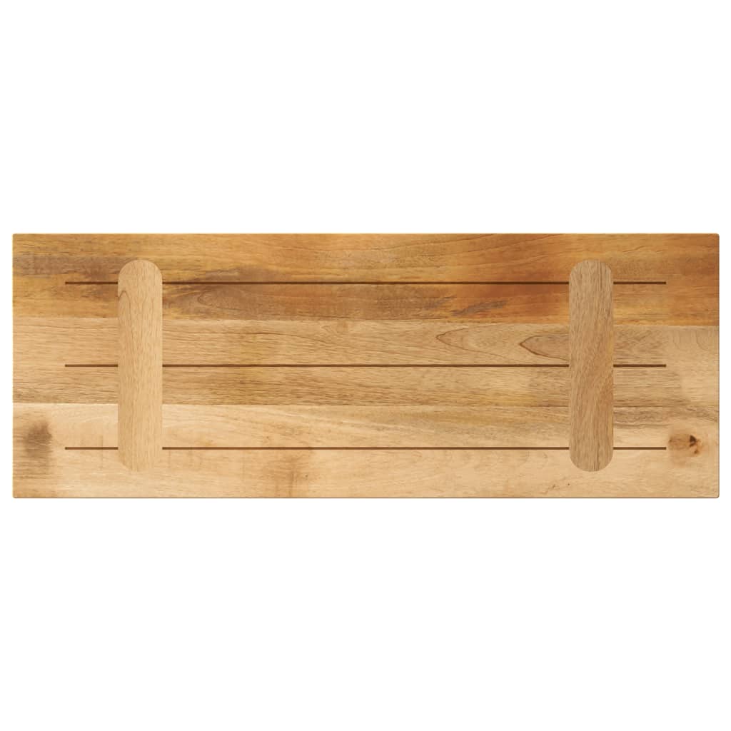 Dessus de table rectangulaire bois massif de manguier brut