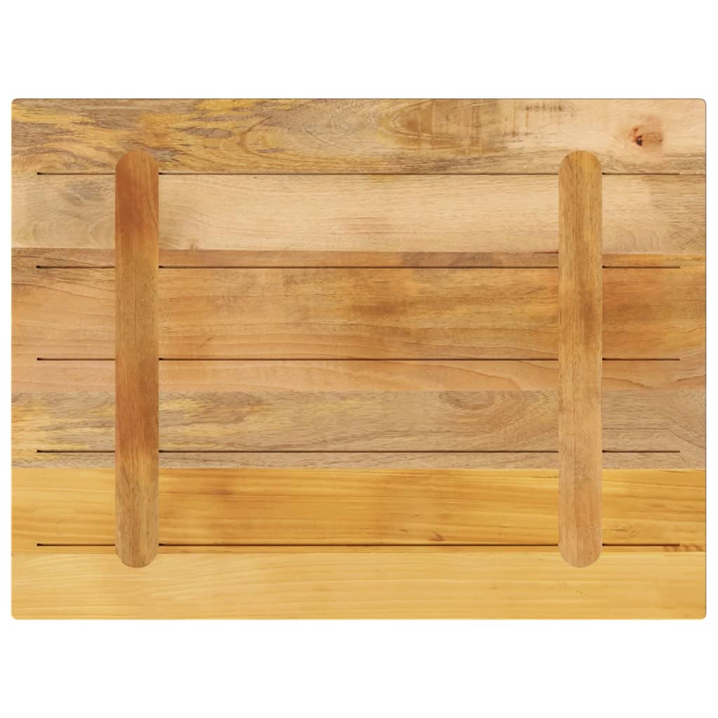 Dessus de table rectangulaire bois massif de manguier brut - XIOS