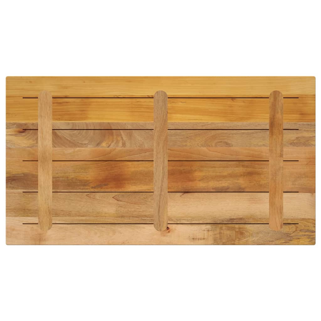 Dessus de table rectangulaire bois massif de manguier brut