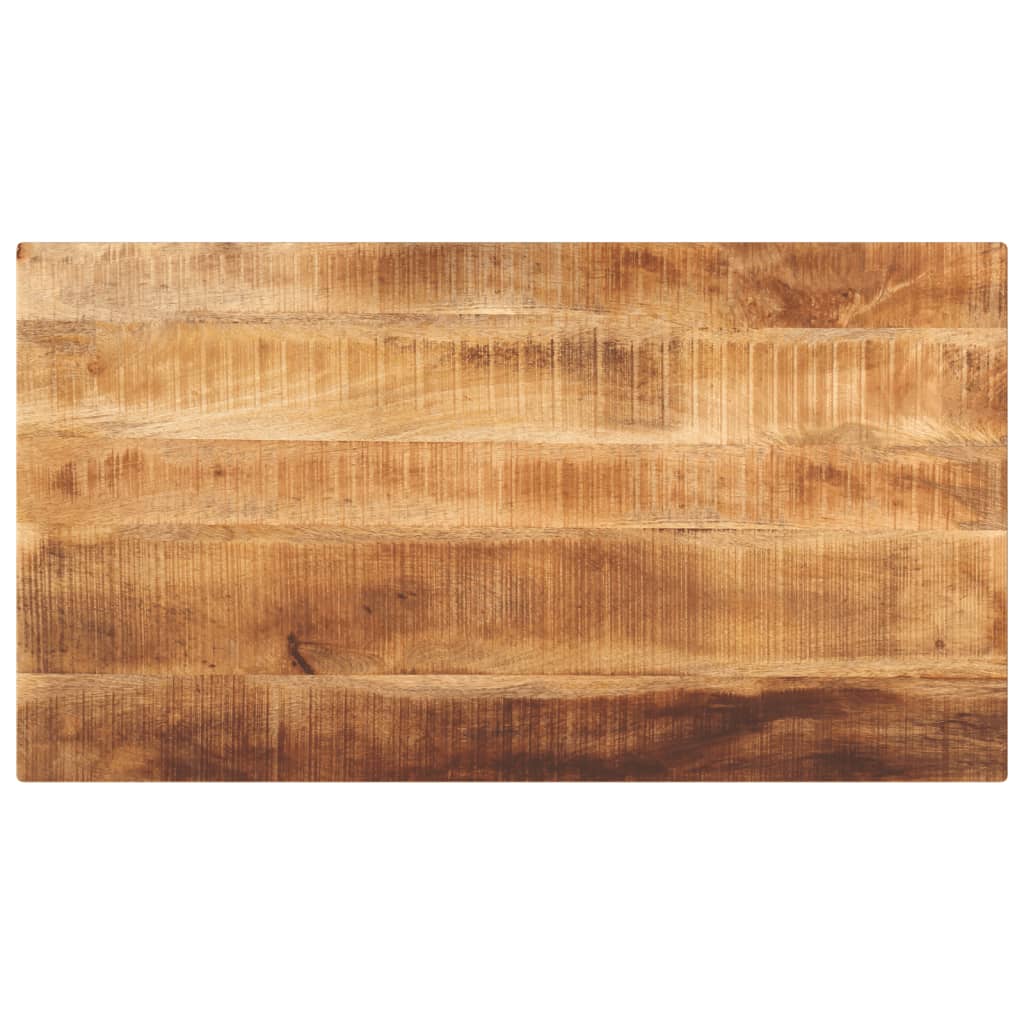 Dessus de table rectangulaire bois massif de manguier brut - XIOS