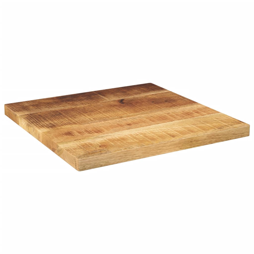 Dessus de table 40x40x3,8 cm carré bois massif de manguier brut - XIOS