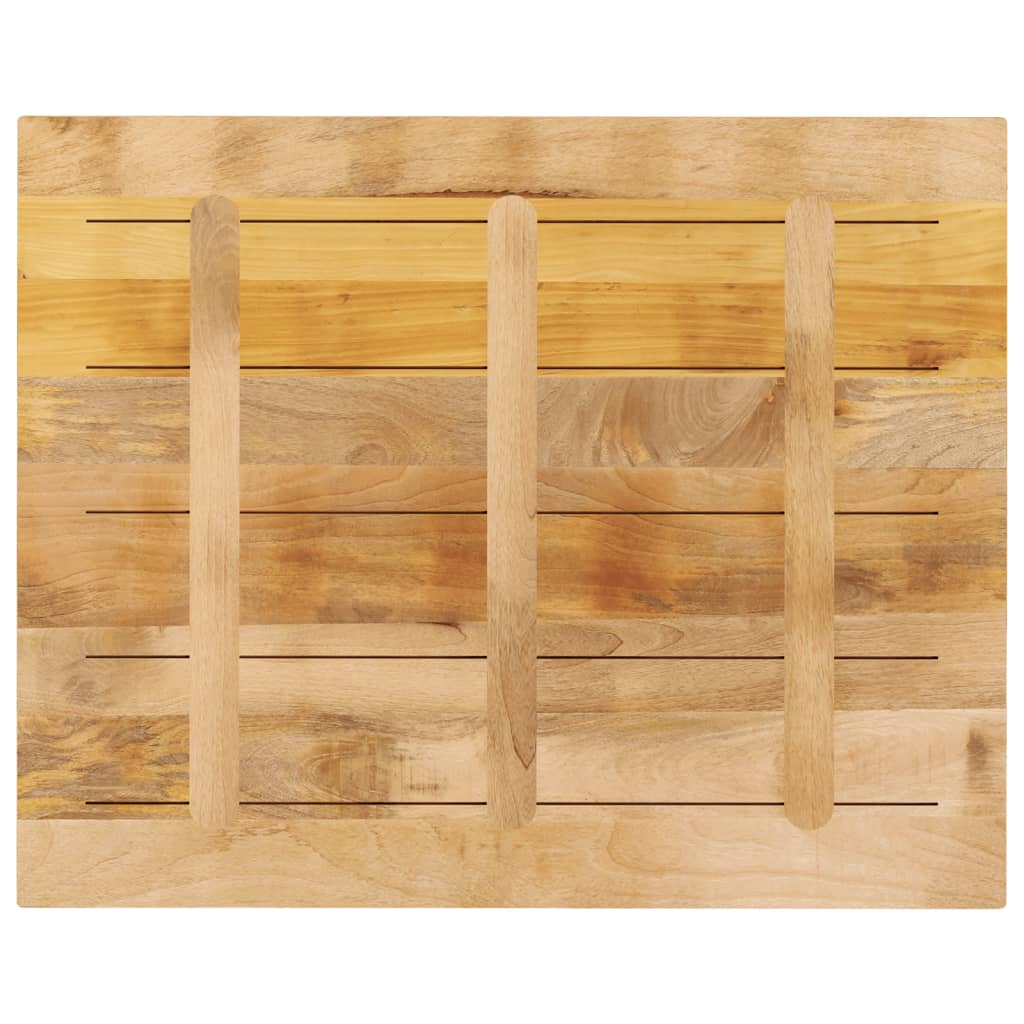 Dessus de table rectangulaire bois massif de manguier brut - XIOS