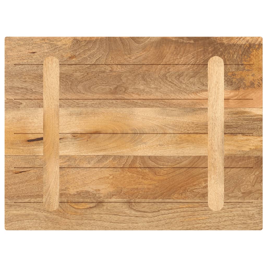 Dessus de table 80x60x3,8 cm rectangulaire bois massif manguier - XIOS