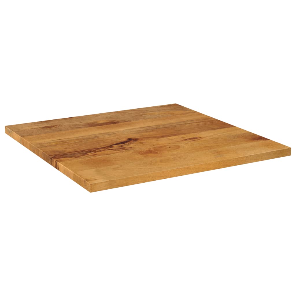 Dessus de table 80x80x2,5 cm carré bois massif de manguier