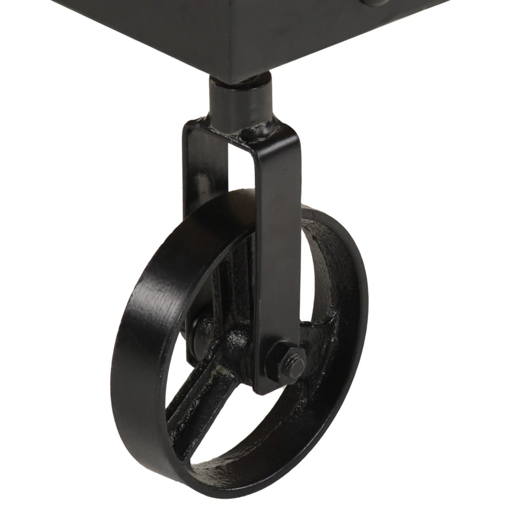 Table basse avec roulettes bois de manguier massif 100x55x26 cm - XIOS