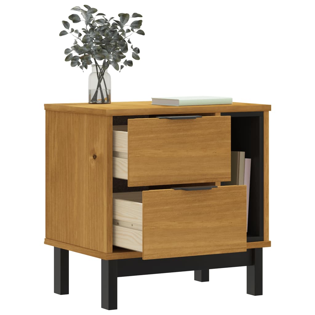 Table de chevet FLAM 49x35x50 cm bois de pin massif - XIOS