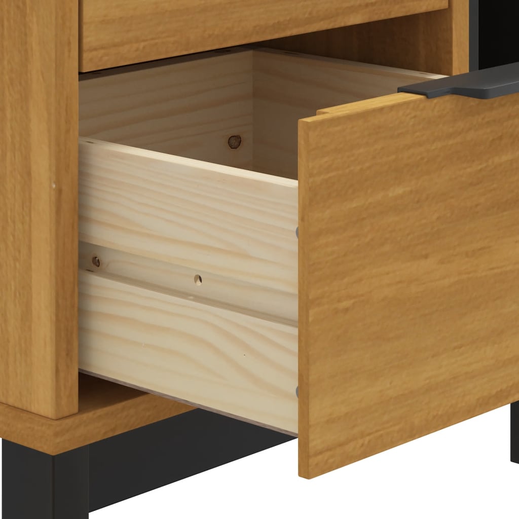 Table de chevet FLAM 49x35x50 cm bois de pin massif - XIOS