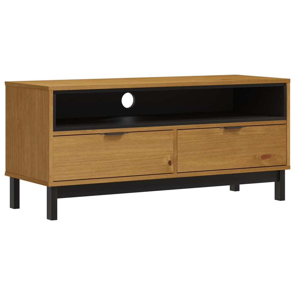 Meuble TV FLAM 110x40x50 cm bois massif de pin - XIOS