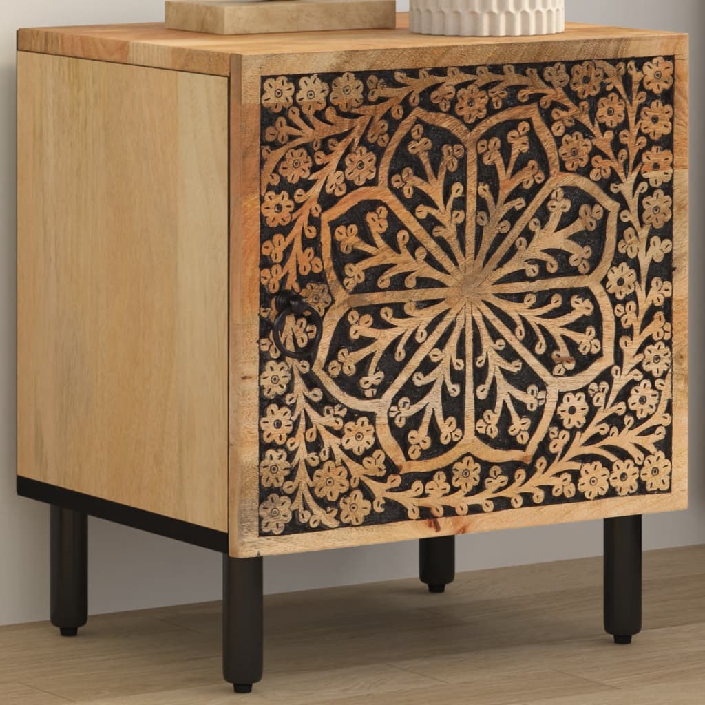 Table de chevet 40x33x46 cm Bois de manguier solide - XIOS
