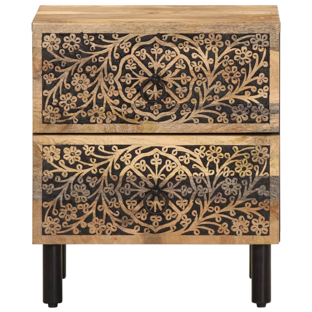 Table de chevet 40x33x46 cm Bois de manguier solide - XIOS