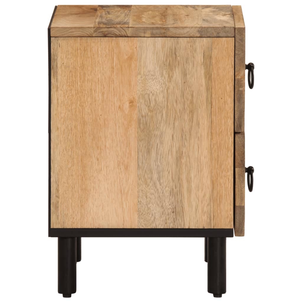 Tables de chevet 2 pcs 40x33x46 cm Bois de manguier solide - XIOS