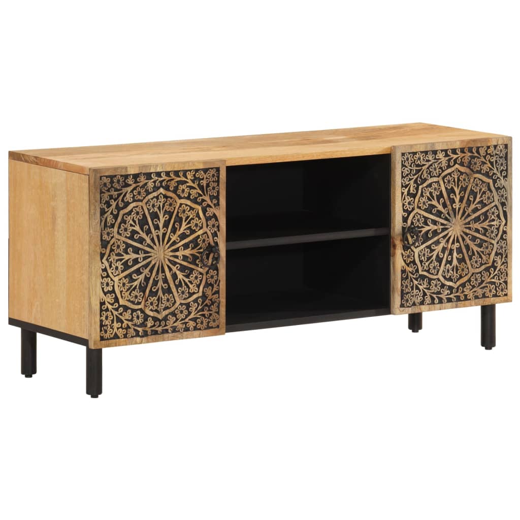 Meuble TV 105x33x46 cm Bois massif de manguier - XIOS