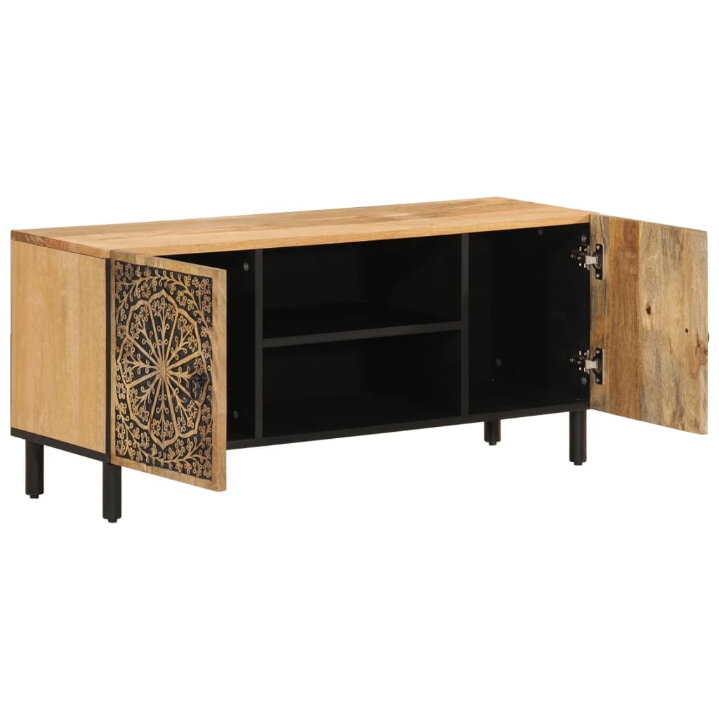 Meuble TV 105x33x46 cm Bois massif de manguier - XIOS
