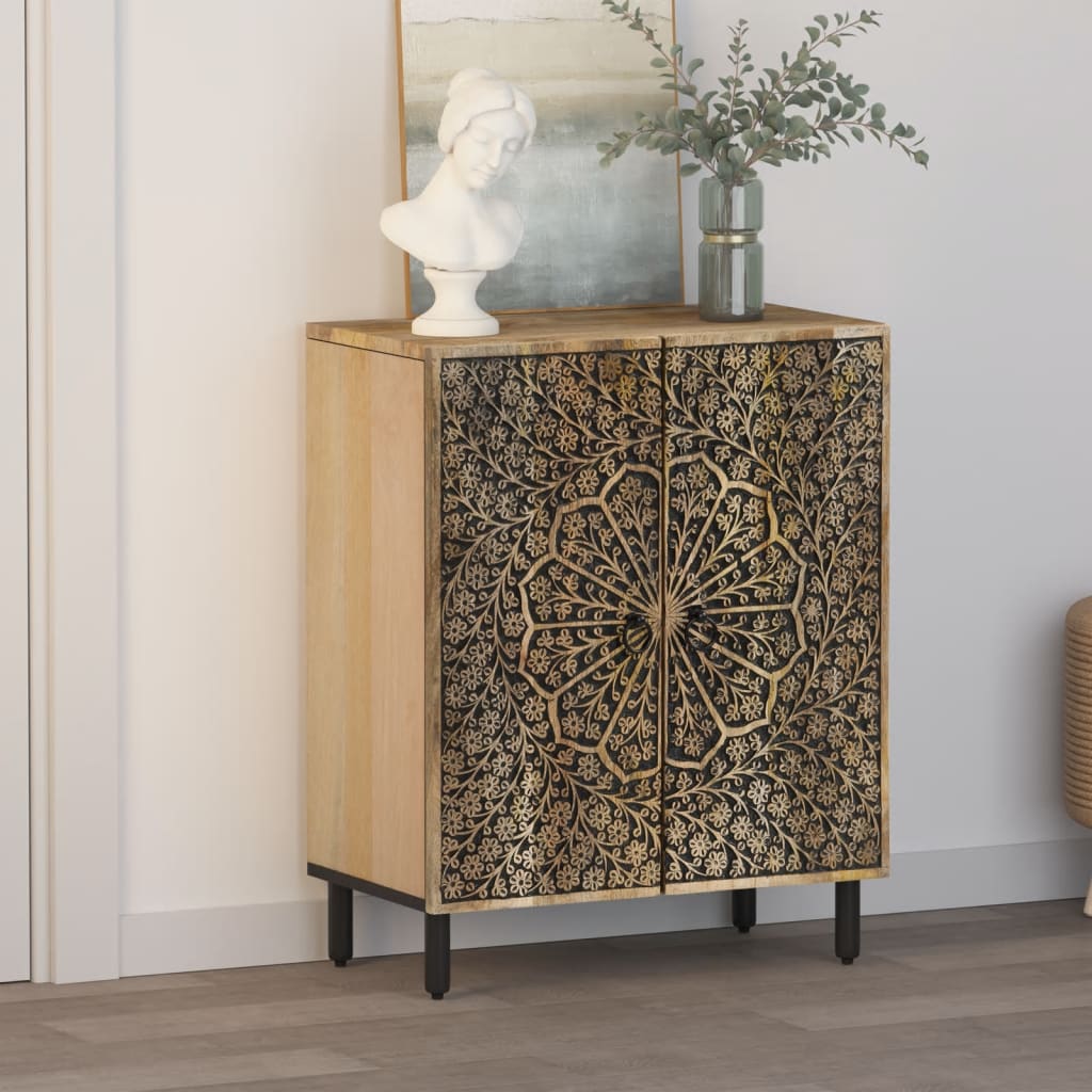 Armoire latérale 60x33x75 cm bois massif de manguier - XIOS