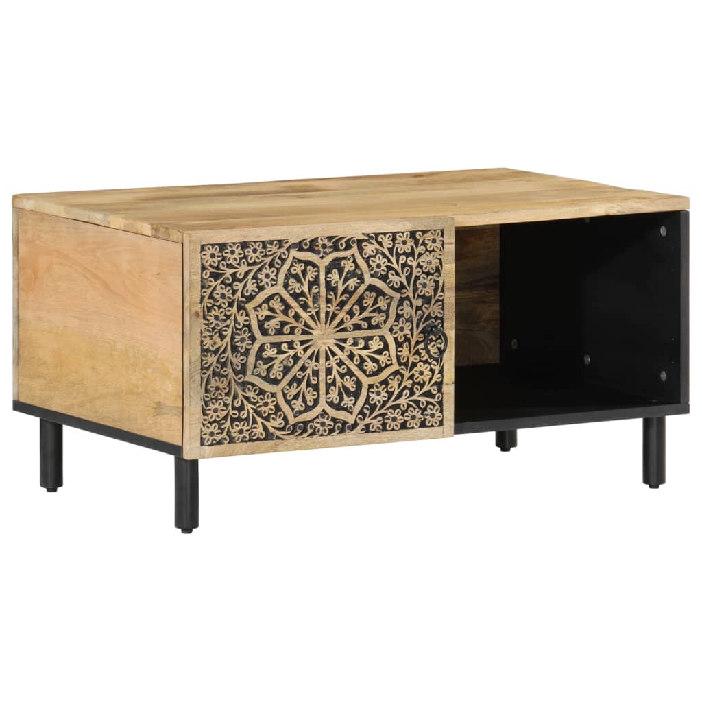 Table basse 80x50x40 cm bois de manguier massif - XIOS