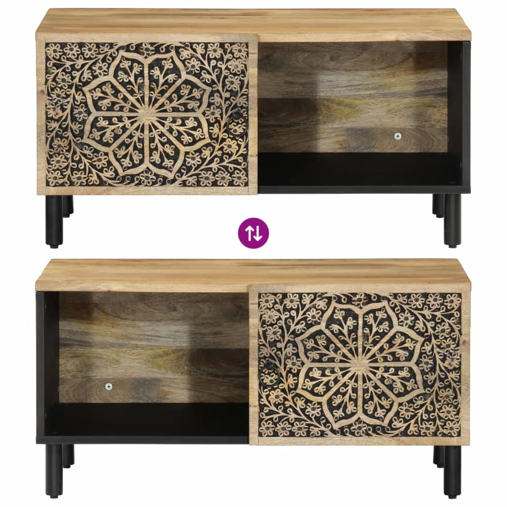 Table basse 80x50x40 cm bois de manguier massif - XIOS