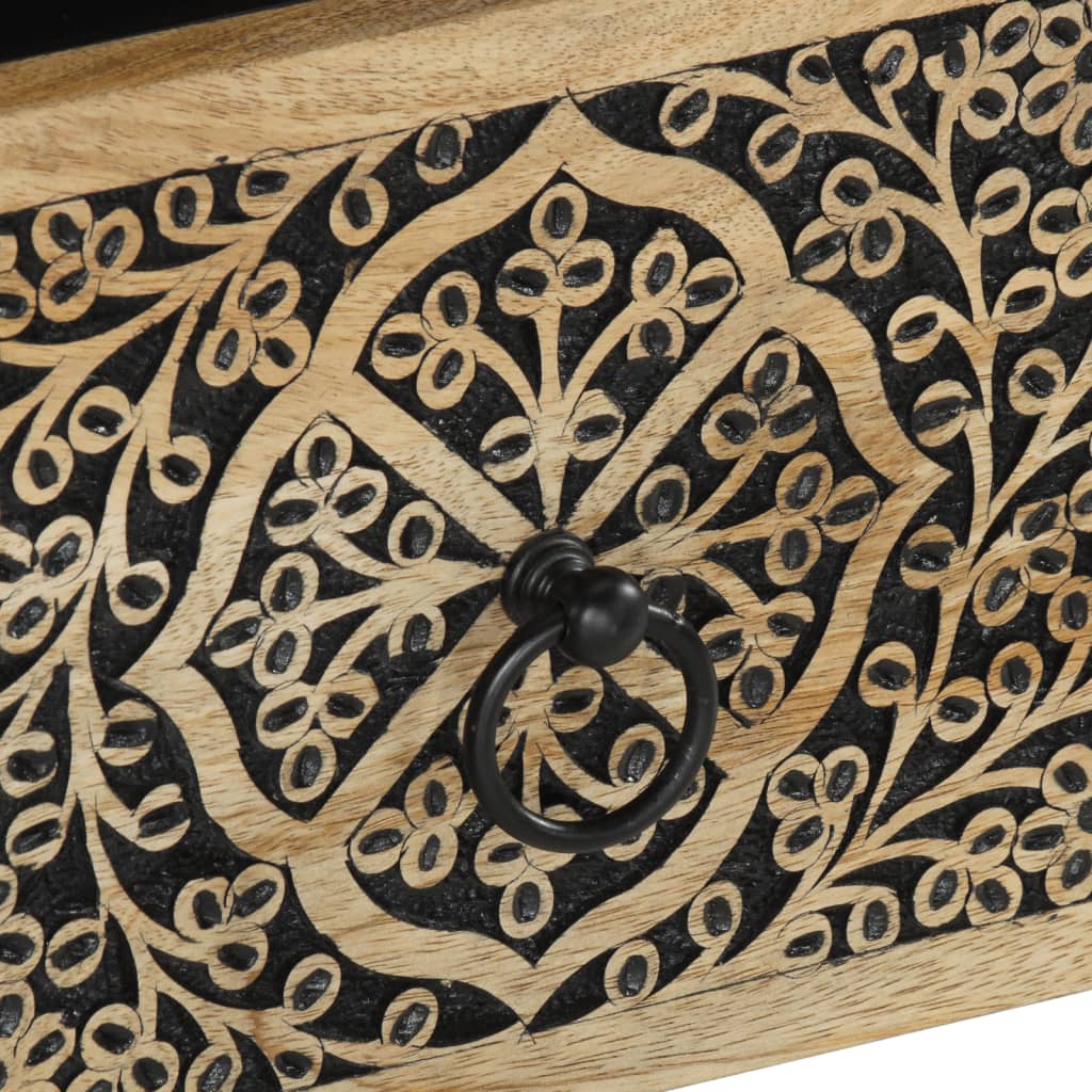 Tables de chevet 2 pcs 40x33x46 cm Bois de manguier solide - XIOS