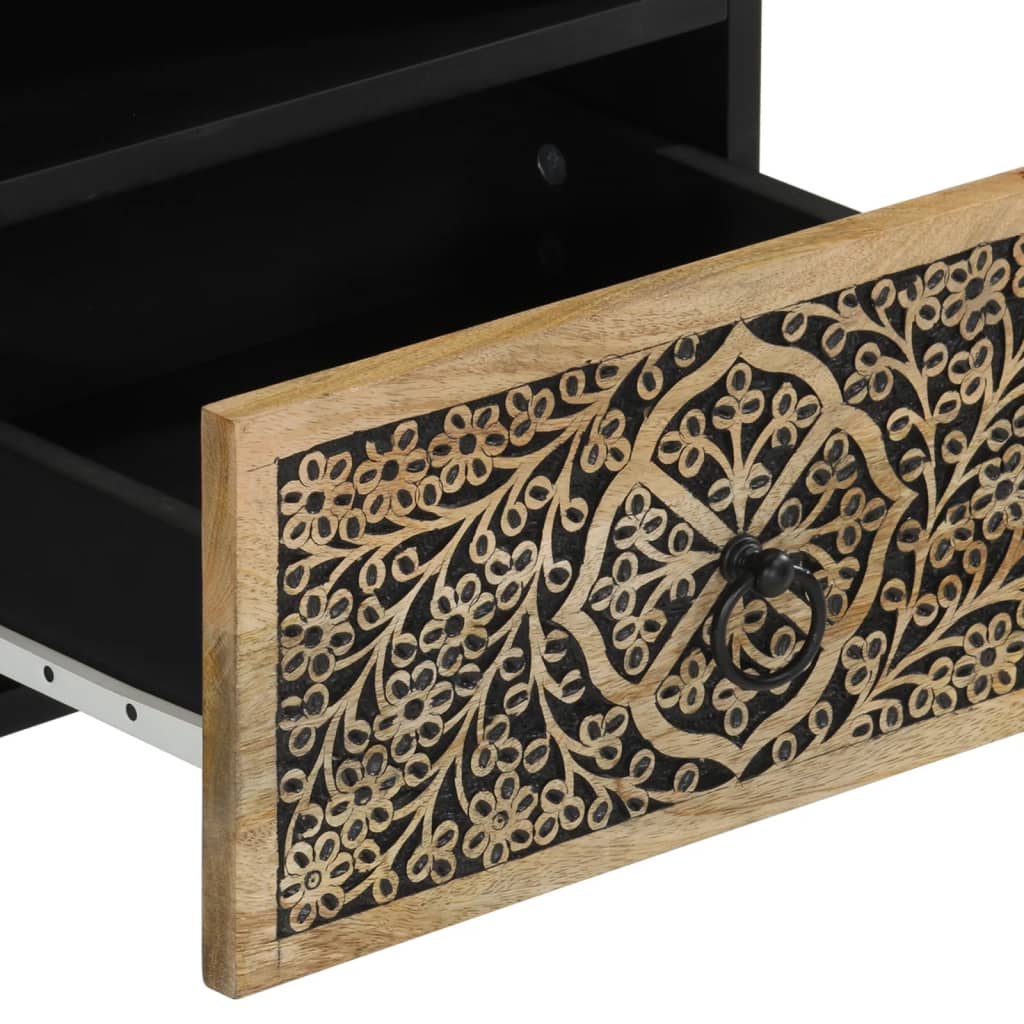 Tables de chevet 2 pcs 40x33x46 cm Bois de manguier solide - XIOS