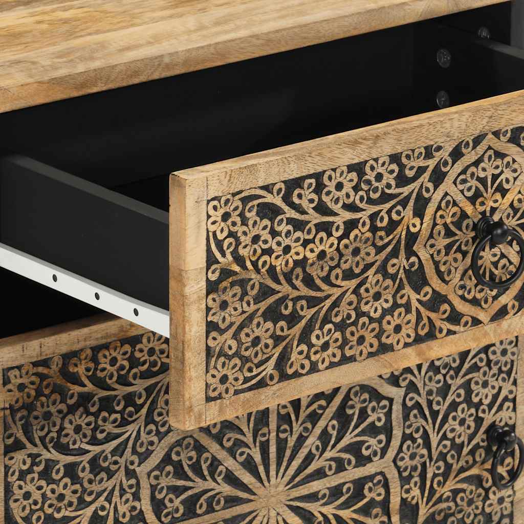 Table de chevet 50x33x60 cm bois de manguier massif - XIOS